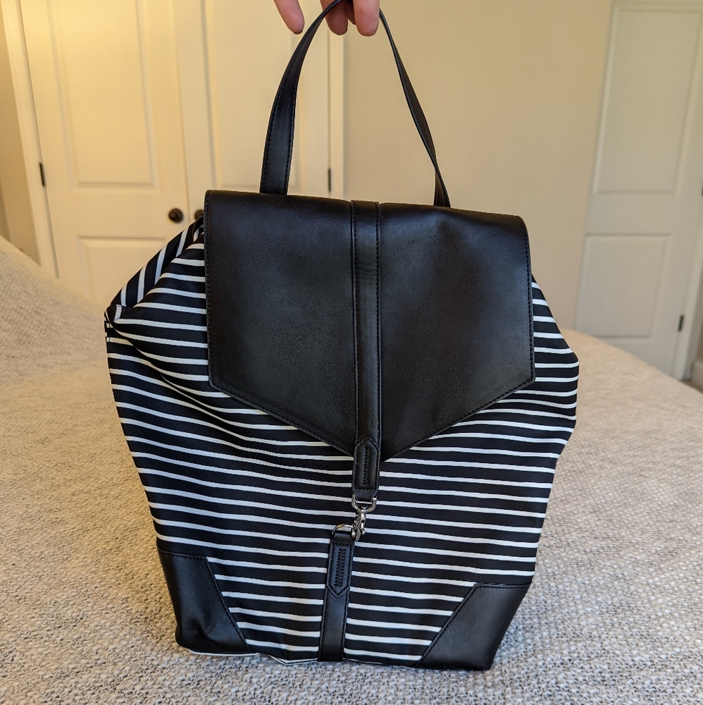 Stella & Dot Ava Backpack in black stripe